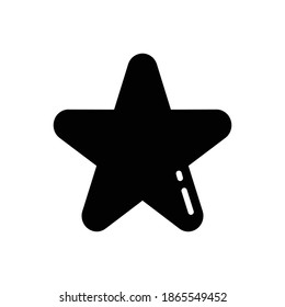 star. Glyph color style .Space science astronomy icon symbol. Vector Illustration. Black Siluet