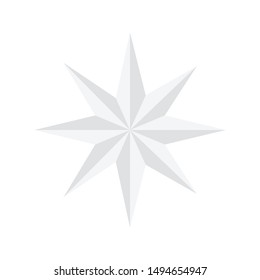 star glyph flat vector icon