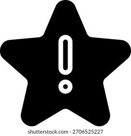 Vector de ilustración de icono de glifo de estrella