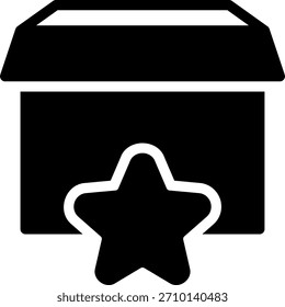 Vector de ilustración de icono de glifo de estrella