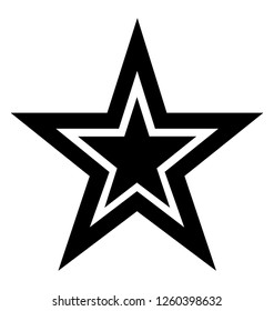 Star glyph icon vector