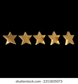 star gold 3d render vector