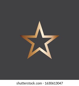 Star gold logo vector illustration template