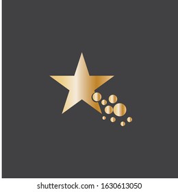 Star gold logo vector illustration template