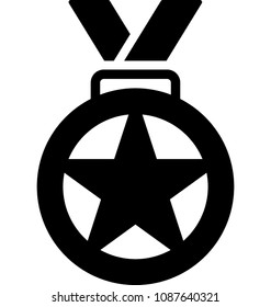 
Star gold medal, solid icon winner’s prize
