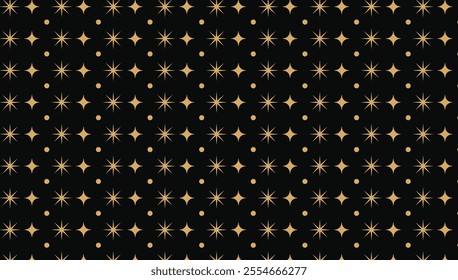 star gold seamless pattern vector background design template