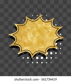 Star gold sparkle comic text balloon sound effects. Comics book bubble. Vector glitter icon speech phrase, cartoon label tag expression, comic box sounds illustration.