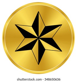 star - gold vector icon