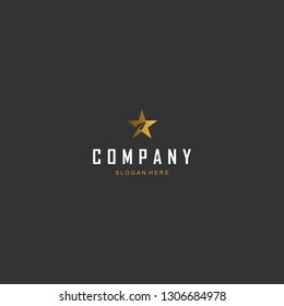Star Golden Leaf Abstract Creative Elegance Business Logo 