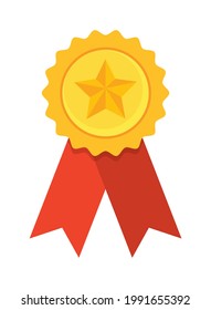 star golden medal on background