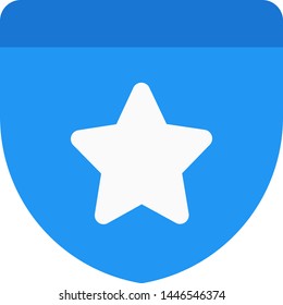 Star grade metal with shield for coast guard officers