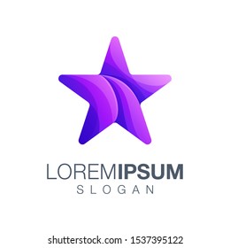 STAR gradient color logo design