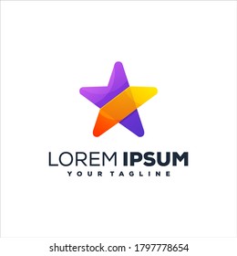 diseño de logotipo de color de gradiente estrella