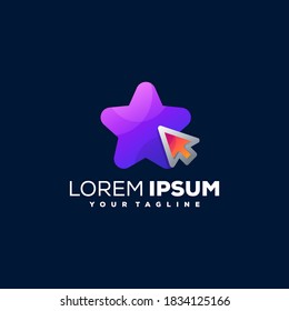 star gradient color logo design