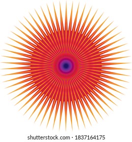 
star in gradient multicolored on white background
