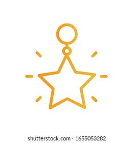 Star gradient style icon design, Night bedtime sky space nature science celestial galaxy and astrology theme Vector illustration
