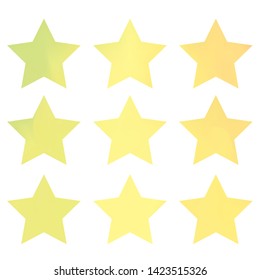 Star gradients meshes kit with modern abstract backgrounds. Trendy soft color. Colorful fluid covers for brochure, invitation, cards. Template with stars gradient set for screens and mobile app. 