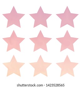 Star gradients meshes kit with modern abstract backgrounds. Trendy soft color. Colorful fluid covers for brochure, invitation, cards. Template with stars gradient set for screens and mobile app. 