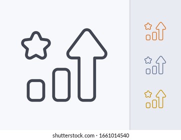 Star Graph - Pastel Stroke Icons. A professional, pixel-aligned icon.