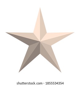 diseño de ilustraciones vectoriales de estrella con color gris y cinco puntos