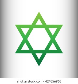 Star. Green gradient icon