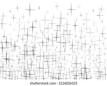 Star grey seamless pattern. Star burst shine Gray Starlit Card. Confetti Fall Chaotic Decor.