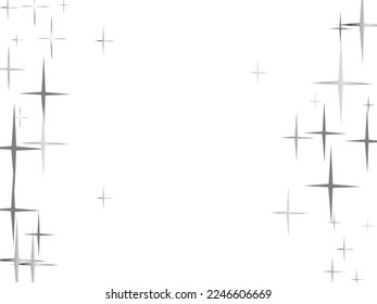 Star grey seamless pattern. Star burst shine Gray Starlit Card. Confetti Fall Chaotic Decor.