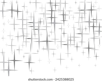 Star grey seamless pattern. Star burst shine Stars on sky. Illustration