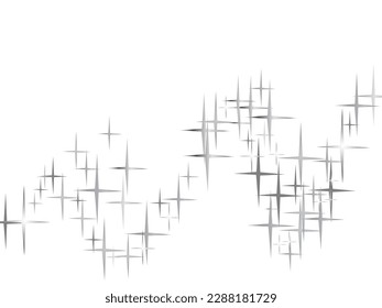 Star grey seamless pattern. Cute print starry sky. Gray Starlit Card. Confetti Fall Chaotic Decor.