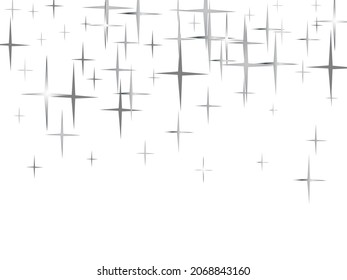 Star grey seamless pattern.  Modern Creative Pattern. Gray Starlit Card. Confetti Fall Chaotic Decor.