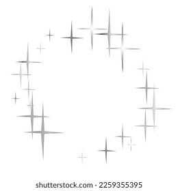 Star grey seamless pattern.  Modern Creative Pattern. Gray Starlit Card. Confetti Fall Chaotic Decor.