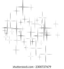Star grey seamless pattern.  Modern Creative Pattern. Stars on sky. Illustration