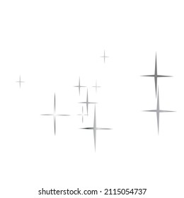 Star grey seamless pattern. Vector Backgrounds Gray Starlit Card. Confetti Fall Chaotic Decor.