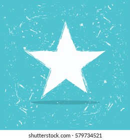 Star in grunge design for web