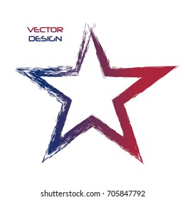 Star Grunge gradient red on white background