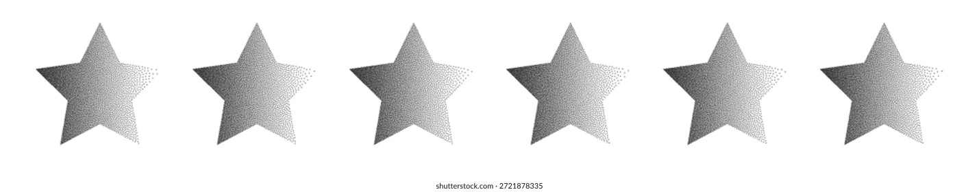 Gradiente de ruído de meio tom de estrela. Forma de asterisco de meio-tom faísca, ilustração vetorial de estrela pontual geométrica