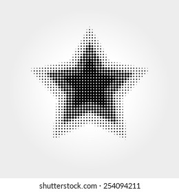 star with halftone effects 