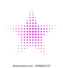 Star halftone vector with violet color.