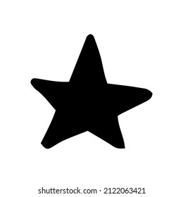 doodle dibujado a mano con estrella. vector, escandinavo. icono, pegatina, decoración, diseño.