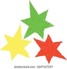 Star hand drawn shape sparkles sparkling sketch, vector illustration, isolated red star illustration for children, scarp book, design, education