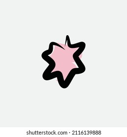 Star handcrafts drawing vector illustration