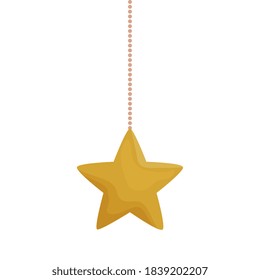 Star hanging design, Night bedtime sky space nature science celestial galaxy and astrology theme Vector illustration