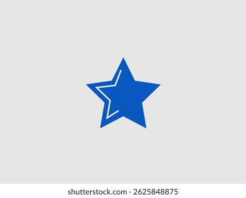 The star has a thin white outline that follows its shape