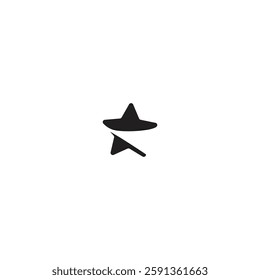 star hat logo design vector idea