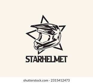 Star Helmet Motocross Extreme Vector