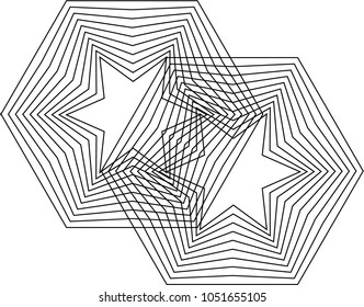 Star in Hexagon Geometric Pattern