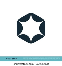 Star Hexagon Icon Vector Logo Template Illustration Design. Vector EPS 10.