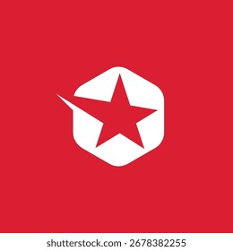 Modelo de vetor de design de logotipo Star Hexagon