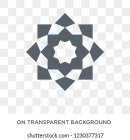 Star in hexagon of small triangles icon. Star in hexagon of small triangles design concept from Geometry collection. Simple element vector illustration on transparent background.