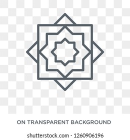 Star in hexagon of small triangles icon. Star in hexagon of small triangles design concept from Geometry collection. Simple element vector illustration on transparent background.